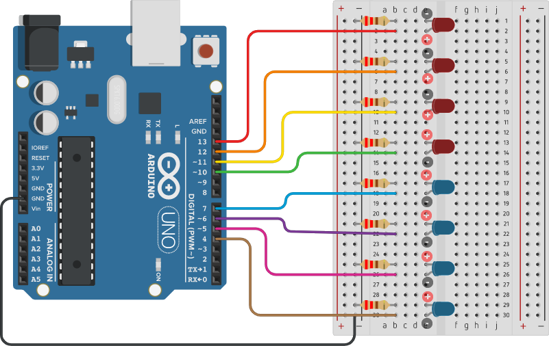 arduino ile çakar led