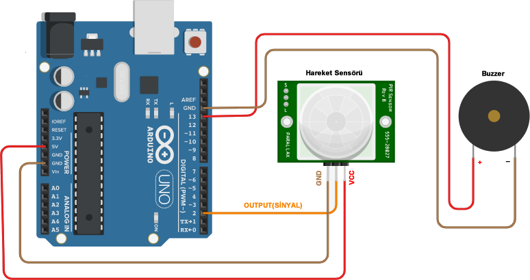 hareket sensörü projesi