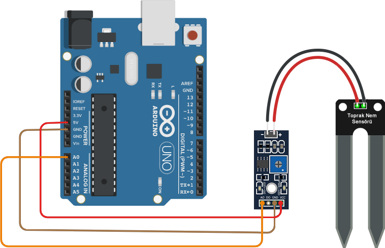 toprak nem sensörü bağlantısı